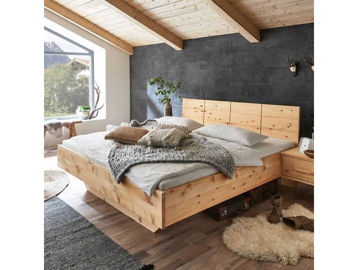 Bett Antelao Komfort Zirbe Massivholz 200x220cm landhaus, höhenverstellbar