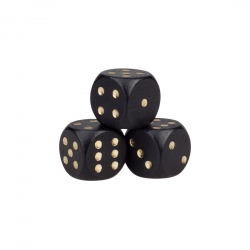 Halmakegel.com Augenwürfel - 20mm - Holz - schwarz 257391