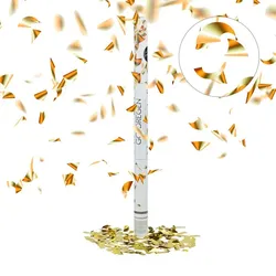 Relaxdays 5x Party Popper 80 cm Gold Gold