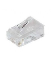 S-Conn 8/8 RJ45 Transparent Gold Netzwerk-Modular Stecker 8polig 8 Kontakte belegt vergoldete (72051-)