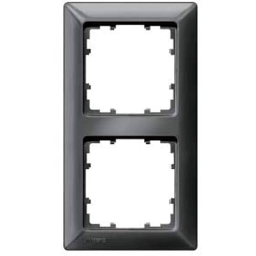 Siemens Delta Line Miro inbouwframe 2-voudig carbonmetallic