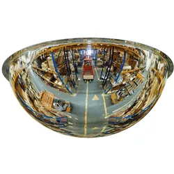 PROREGAL Vier-Wege-Bobachtungsspiegel mit 360° Blickwinkel aus Acrylglas | Kugelspiegel mit extremer Weitwinkel-Wirkung | HxBxT 100x100x38cm