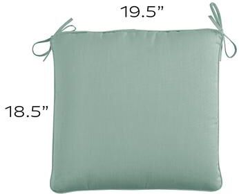 Replacement Chair Cushion - 19.5x18.5 - Box Edge, Canvas Fern - Ballard Designs