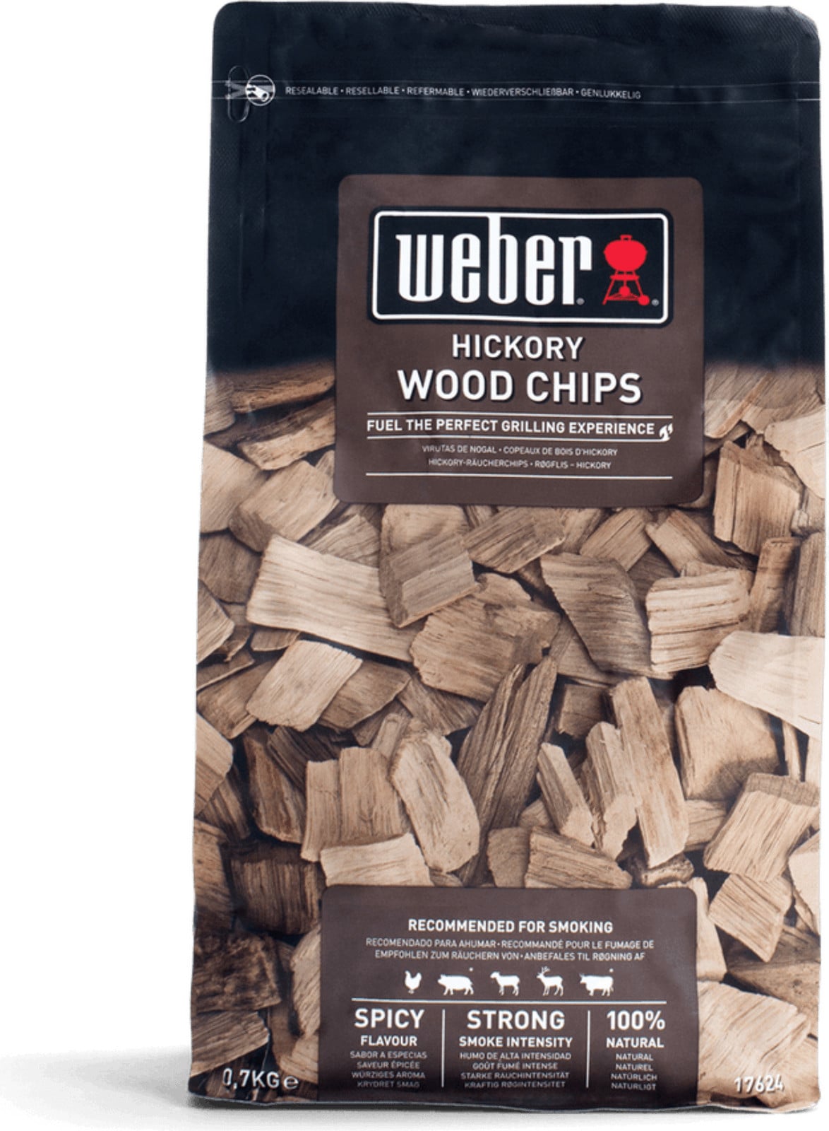 Weber rookvlokken hickory smaak 700g