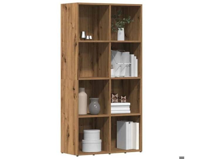 Bibliothèque - UU - Meuble Étagère - chêne artisanal - 66x30x130 cm - bois d'ingénierie