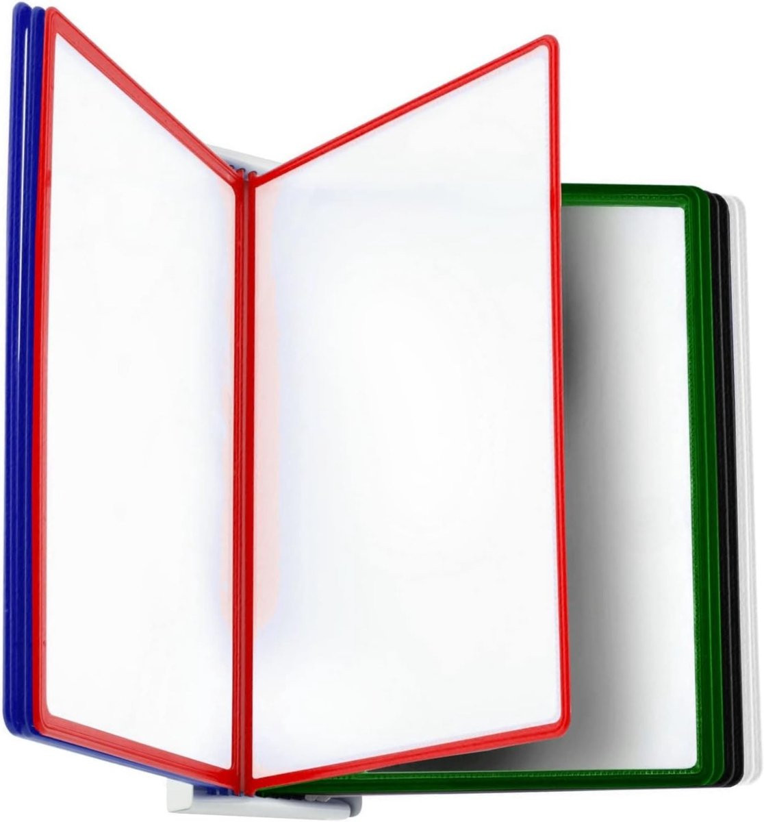 SnelShoppen Wandplank Systeem voor Documenten met 10 Multicolor Displayborden van Metaal