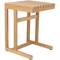 Beistelltisch Cero aus Teakholz, massiv und quadratisch, natur, Outdoor geeignet, 40x40x55 cm