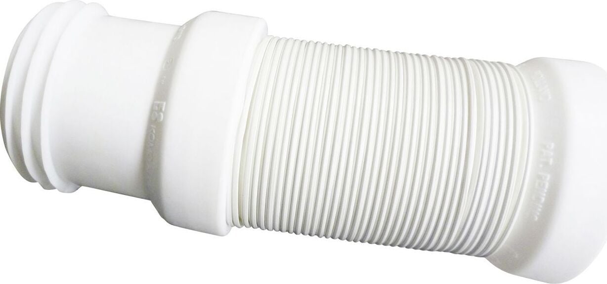 Wisa Flexifon flexibele afvoerslang DN 100, verstelbaar van 30 tot 65 cm, wit