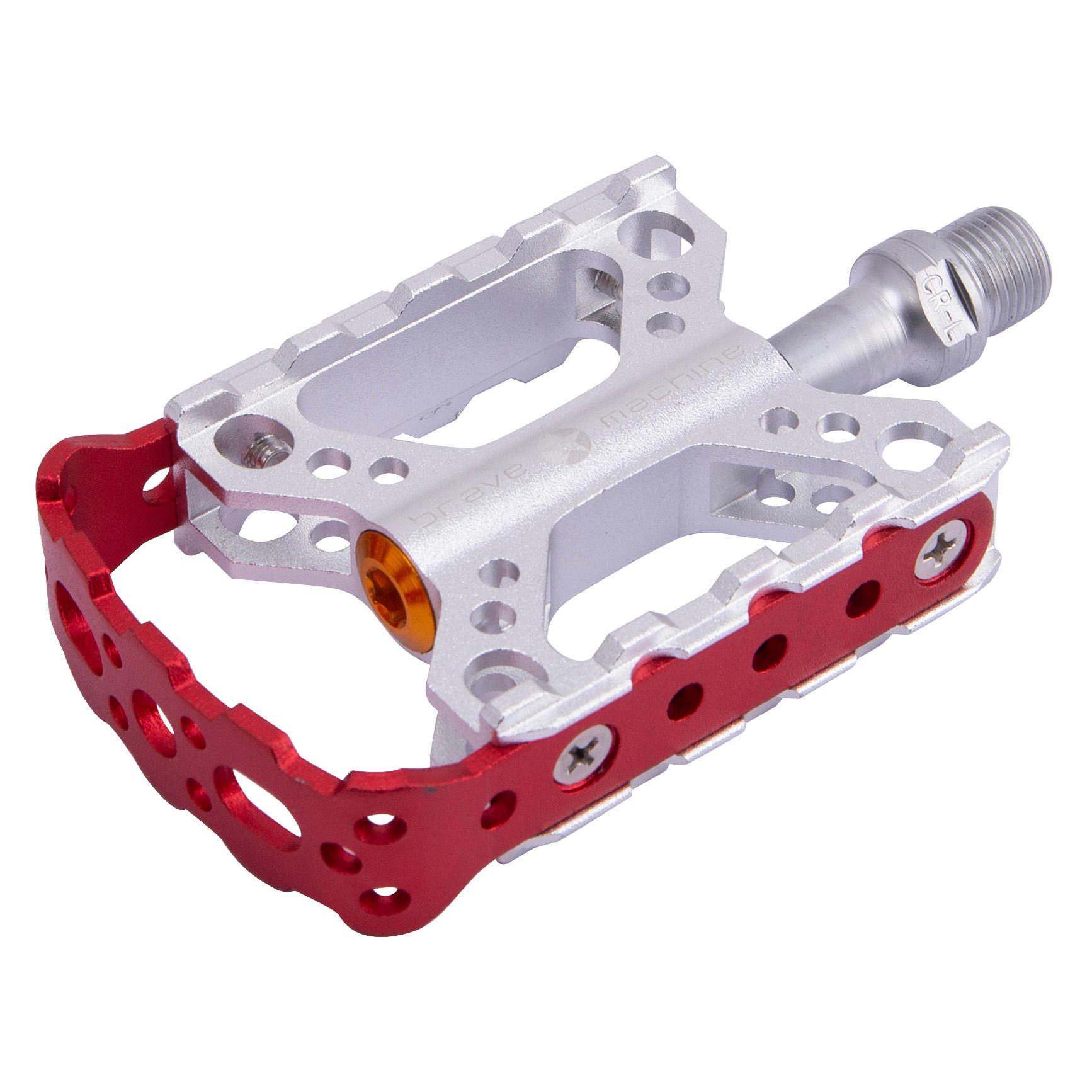 Brave Classics Brave Machine Pedal Cnc Plattform Rot/Silber (BMPD65RD)