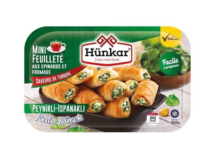 HÜNKAR Mini feuilletés au fromage et aux épinards halal - 450 g