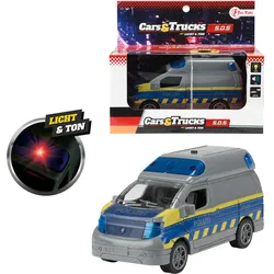 Polizeibus S.O.S mit Rückzugsmotor, mit Licht & Ton