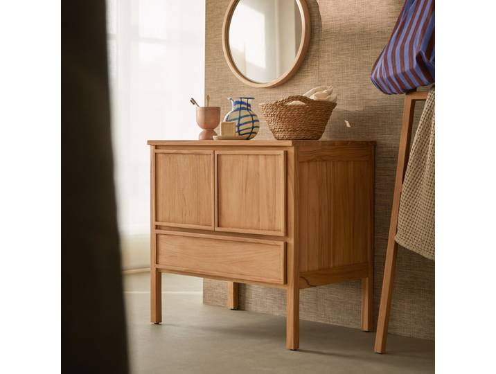 Sideboard aus massivem Teak 80 cm - Natur - Teak