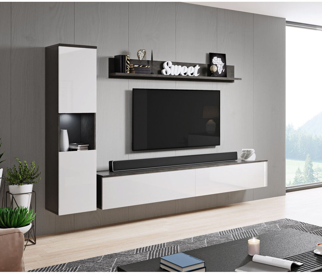 Ophelia & Co. Novah TV Stand for TVs up to 60" Graphite/White 60"
