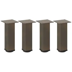 Helloshop26 - Set mit 4 modernen Design-Couchtischbeinen 42-44 cm funktional und elegant aus naturbelassenem Stahl