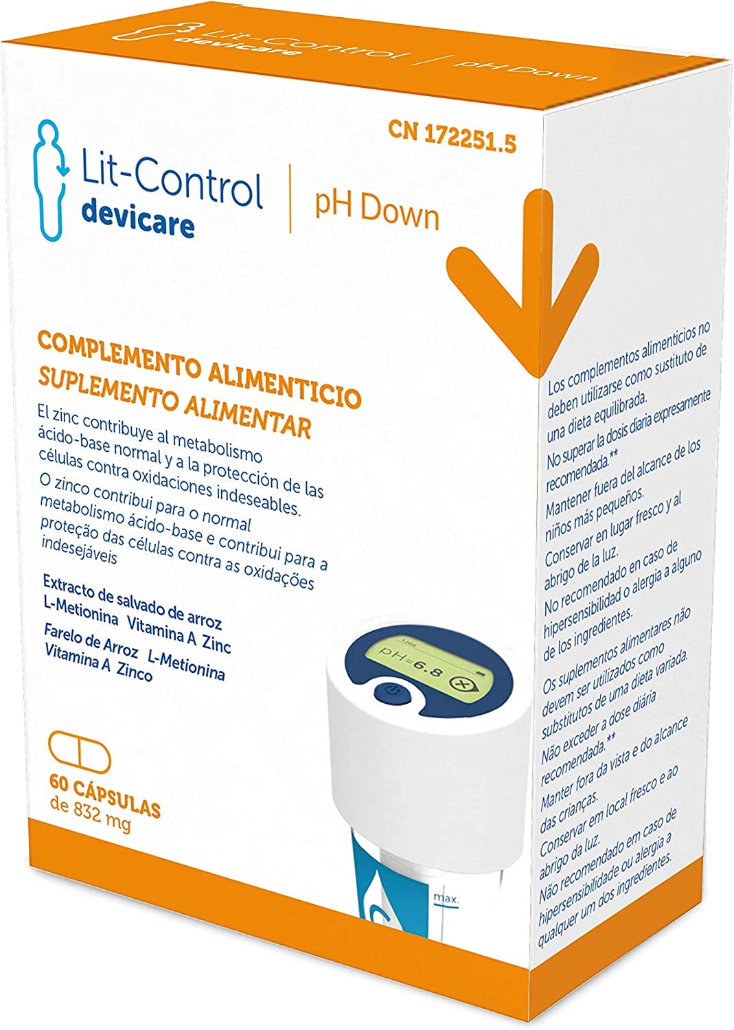 Lit-Control Ph Down 825 mg 60 Capsules