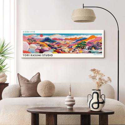XXL-Wandbild REINDERS "Yori Kasumi - Dreamscape", braun (farbe bild(er): mehrfarbig), Bilder, B/H/T: 156cm x 52cm x 2cm, Gemälde, 1 Stk., MDF, Wohnzimmer - Mehrfarbig - MDF - Berühmte Künstler - 156x52 cm, B:156cm H:52cm T:2cm