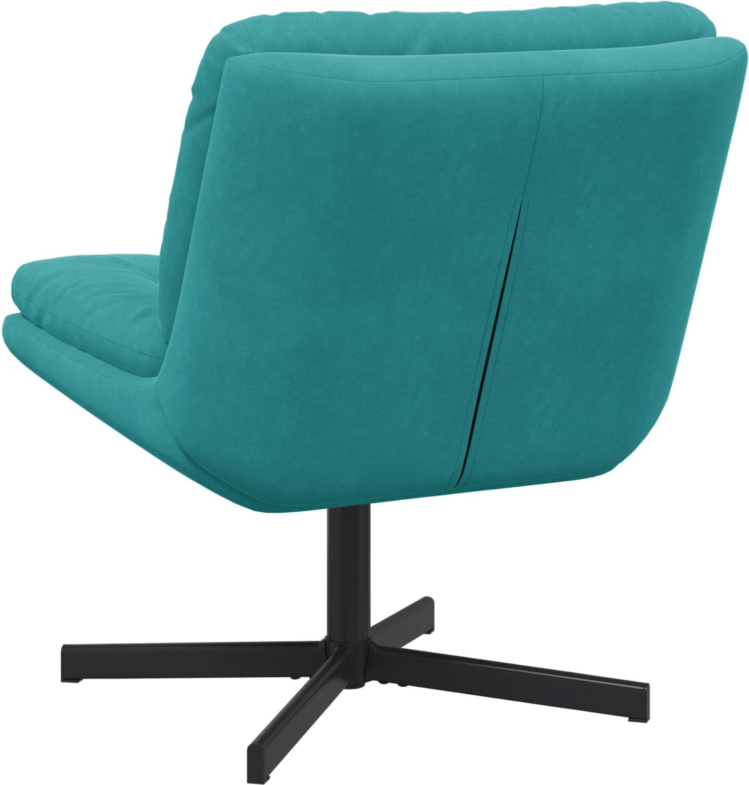 vidaXL Fauteuil relaxant pivotant Turquoise 63 x 75 x 76 cm Velours