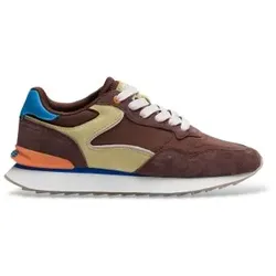HOFF Unisex. 12602410 City Dopamine Braun Leder Turnschuhe (40), Wohnung, 1 bis 3 cm, Schnürsenkel, Lässig