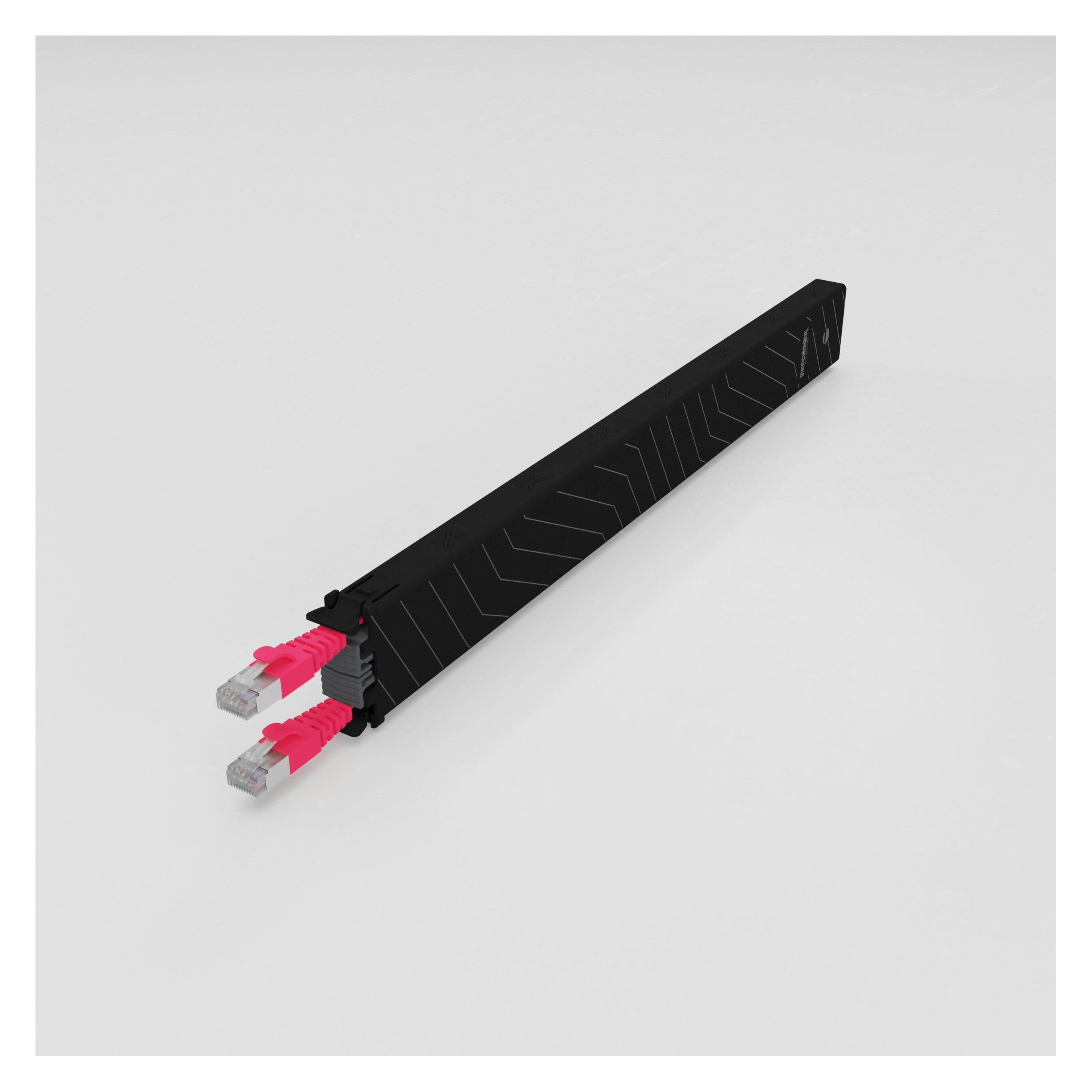 Patchbox one / Cassette / 8RU / Cat 6A, STP, 0.8 m, Rot (STP, U/FTP, CAT6a, 0.80 m) (CONEX8STPRD)
