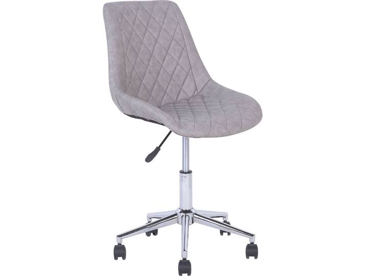 BELIANI Bürostuhl Grau aus Kunstleder drehbar Bürostuhl Elegant Modern