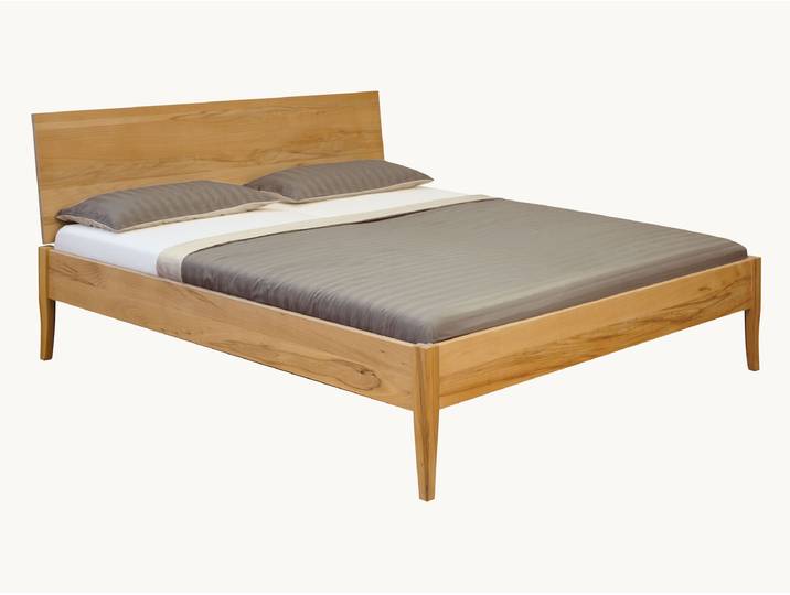 Massivholzbett Ravenna - Buche bianco - 42 cm - 180x200 cm - Baumkante