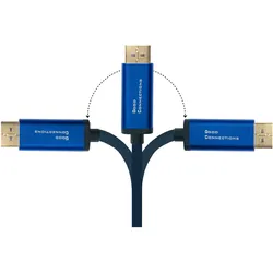 Good Connections GC 4812-CSF030B Adapterkabel USB C> DisplayPort 4Ka60Hz flex 3.0 (3 m), Videokabel, Blau
