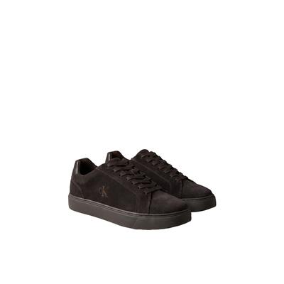 Sneaker CALVIN KLEIN JEANS "CLASSIC CUPSOLE LACEUP SU", Herren, Gr. 43, braun (dunkelbraun), Veloursleder, unifarben, Schuhe Sneaker, Schnürschuh, Halbschuh, Freizeitsneaker mit CK-Logoprägung