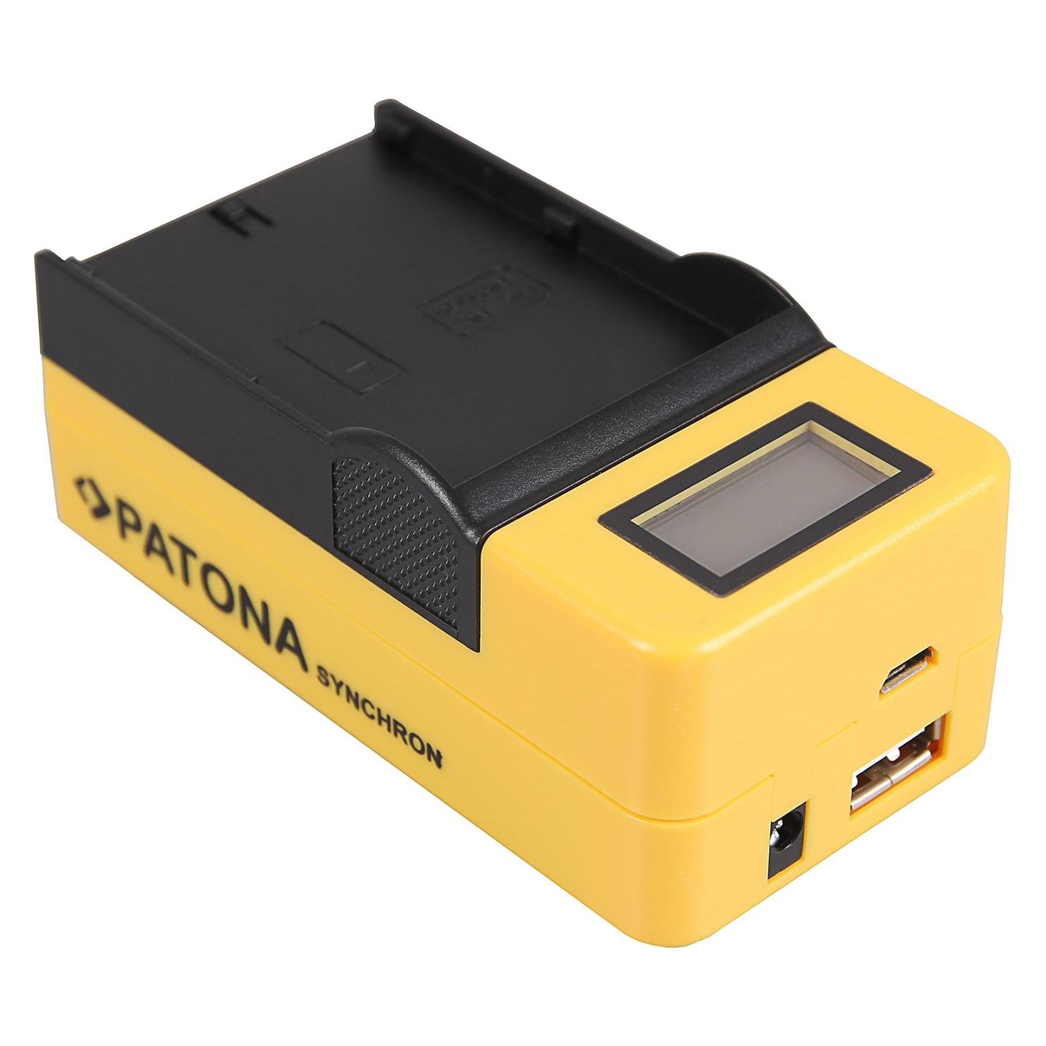 Patona Synchron USB Ladegerät f. JVC SSL-75 SSL-JVC50 SSL-JVC75 HM600 HM650 mit LCD-Display (Kamera Akku Ladegerät) (34356809)