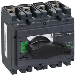 Schneider Electric 31105 Lasttrennschalter ComPact INS250 4P 160A Festeinbau mit schwarzem Drehantrieb