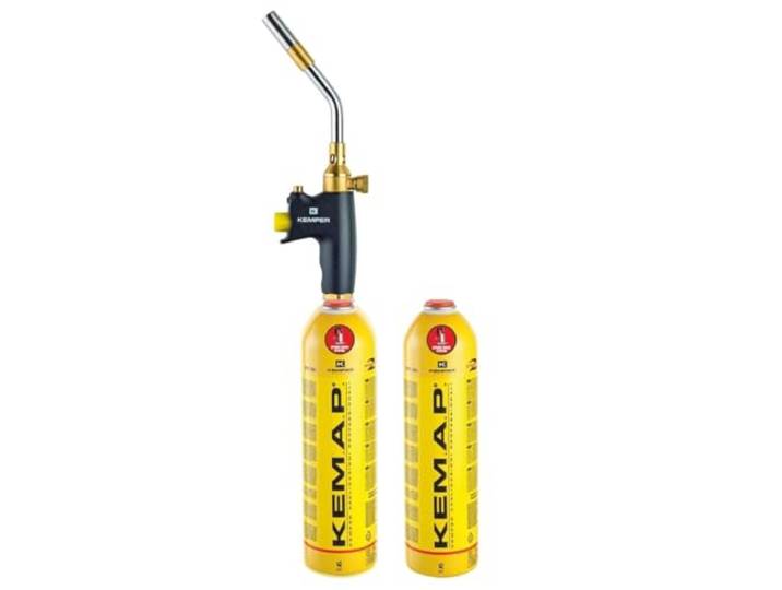 Koffer Flambierbrenner Lampe Lötkolben professionelle + 2 Bonbonnes Gas kemap
