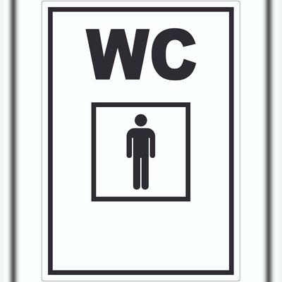 HB-Druck WC Herren Aufkleber A8 (52x74mm)