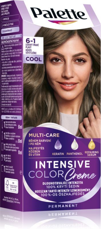 Schwarzkopf Palette Intensive Color Creme coloration cheveux permanente teinte 6-1 Cool Dark Blonde 1 pcs