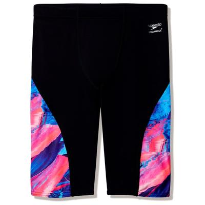 Speedo - Male Spliced Printed Jammer - Badehose Gr 4 schwarz