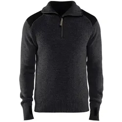 Woll-Troyer "4630" dunkelgrau/schwarz - M - grau