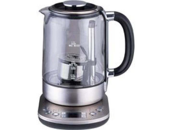 Bouilloire Avec Infuseur-1 7 L-2200 W-Bouilloire Électrique-Théière-Maintien Au Chaud-Thermostat Réglable-Affichage Numérique-Acier