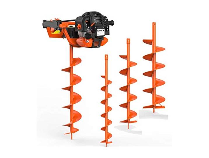 FUXTEC benzine grondboor FX-EB152-52cc, 3 pk, incl. 3 boorgarnituren, eenvoudig starten