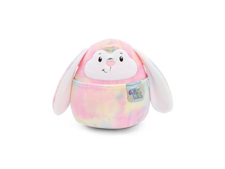 NICI knuffel Chill-NICI konijntje 20cm - Pluizig, kleurrijk pluchen knuffelkonijntje met lange hangende oren voor meisjes, jongens & baby's, Knuffelzachte knuffel - 49880