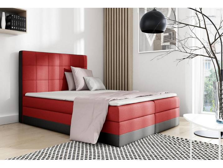 JVmoebel Boxspringbett Elegantes Polsterbett aus Kunstleder für modernen Schlafkomfort (1-St)
