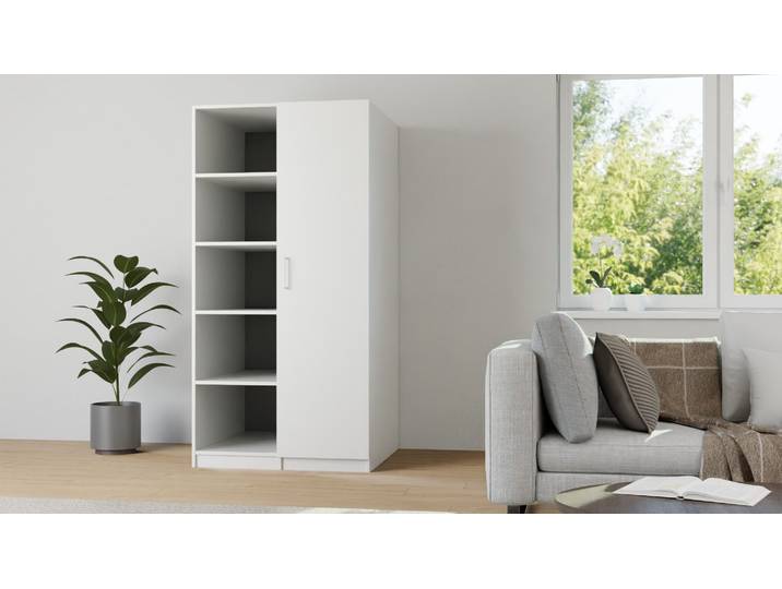 Tiefer Kleiderschrank nach Maß Premium Dekore Weiß­grau