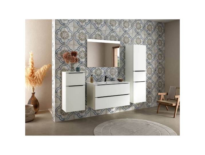 Waschtisch MYBA II 100cm Grau/Matt Weiß