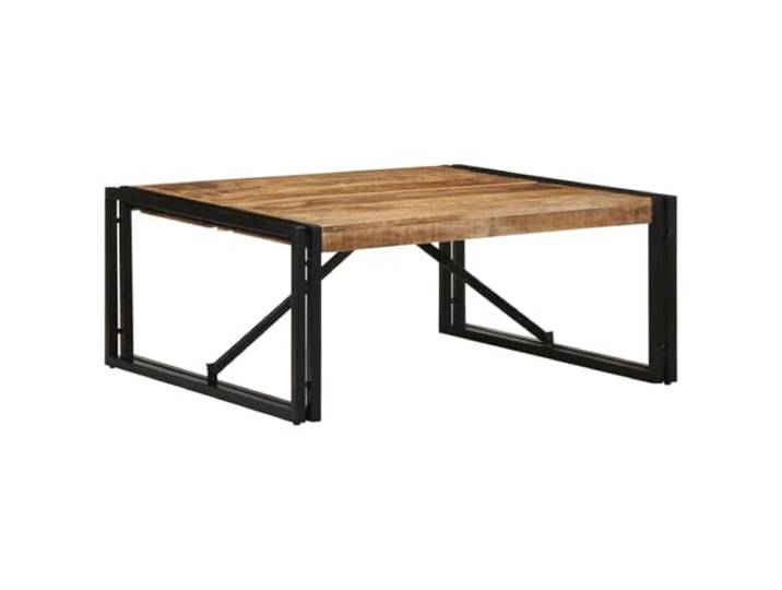 vidaXL Table Basse 80x80x35 cm Bois de manguier Massif Brut
