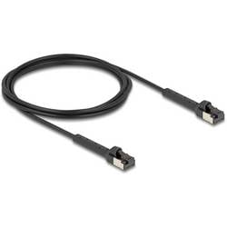 Delock 80935 RJ45 Patchkabel CAT 6a U/FTP 2.00 m Schwarz 1 St.