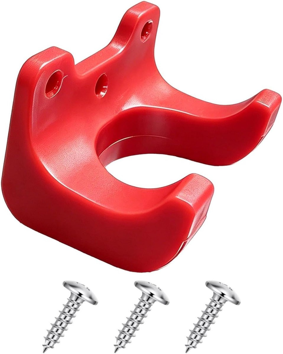 Rode Wandklemmen voor het Organiseren van Gereedschap en Tuinaccessoires - 5,6 cm