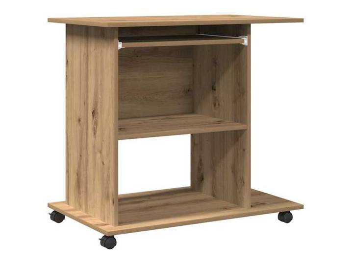 @FRENCH Bureau - Espace rangement optimal Table Informatique pour étudiants chêne artisanal 80x50x75cm - Bois ingénierie 3951297