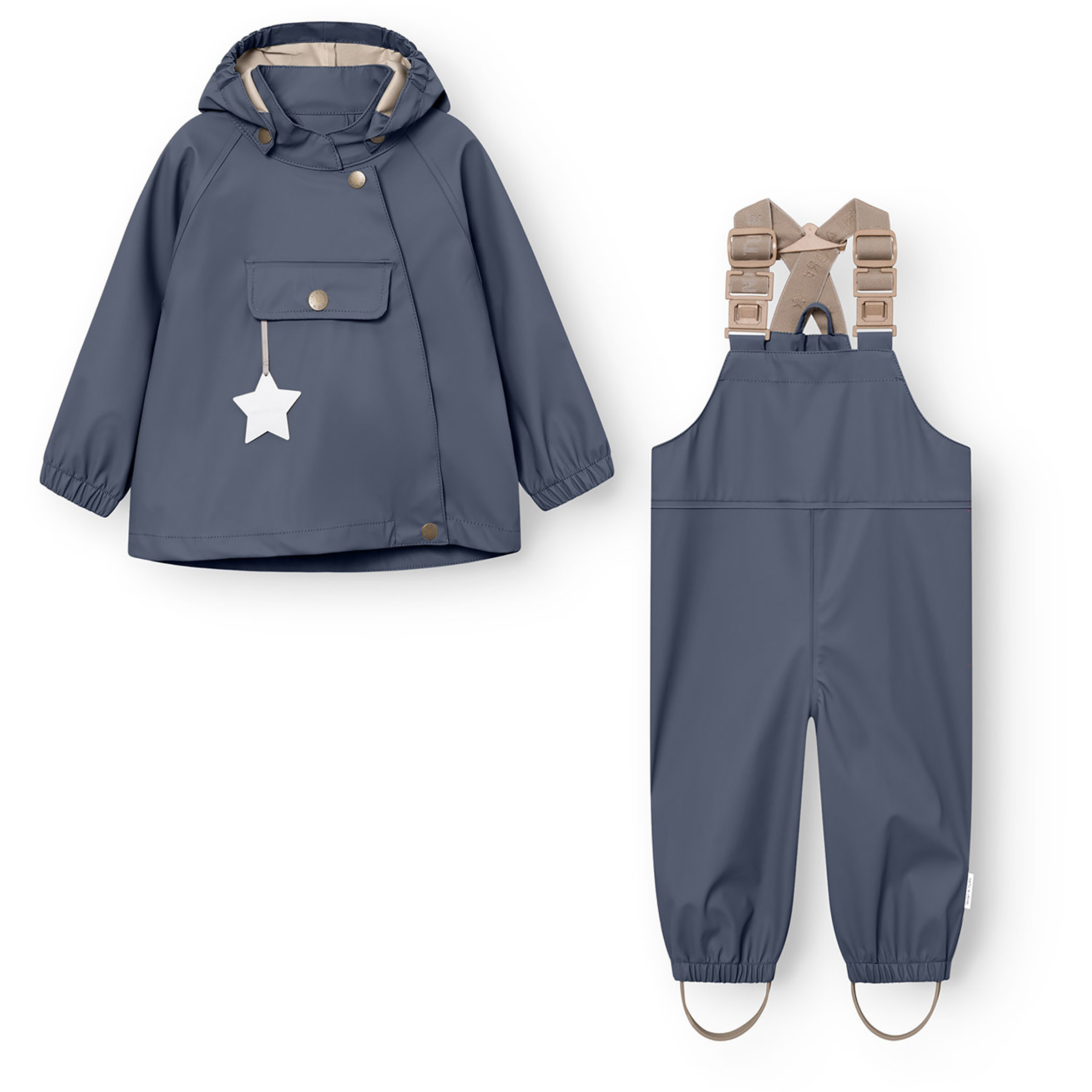 Mini A Ture Matwainis Regen Set Kinder Overalls blau Größe 104 Lifestyle Widerstandsfähig