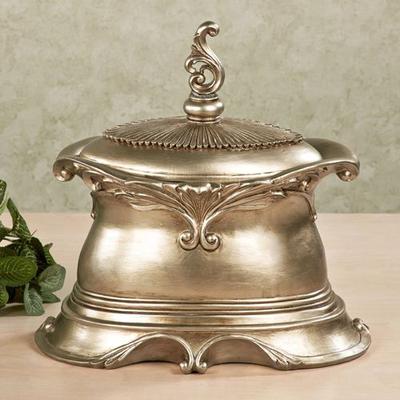 Touch of Class Florianna Covered Box Champagne Gold , Champagne Gold