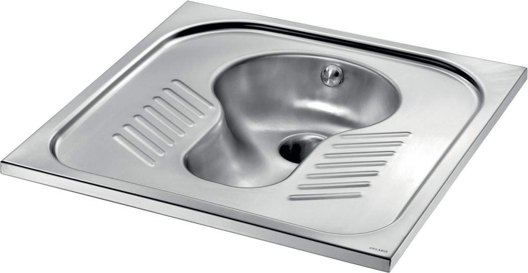Delabie Hock-WC SHA 700 bidetsproeier met 1 spuitmondstuk, verchroomde satijn afwerking en D1 aansluiting, roestvast staal 1.4301