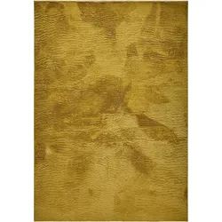benuta Basic - Kunstfell-Teppich Furry Gelb 160x230 cm