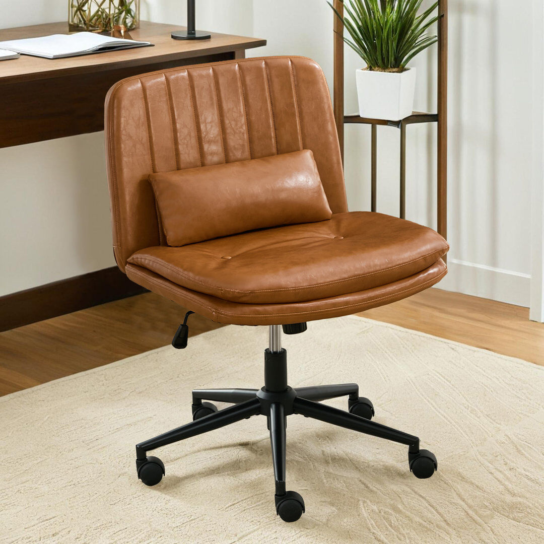 Inbox Zero Task Chair Brown 95.5cm H X 65.02cm W X 65.02cm D