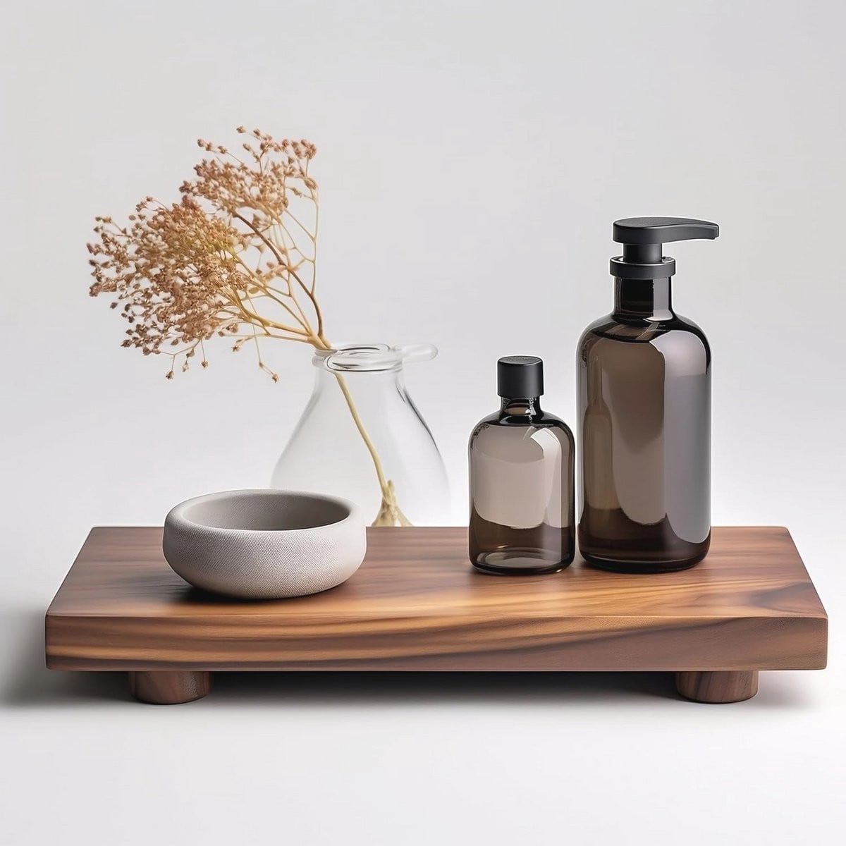 Decoratief Houten Zeepstandaard Dienblad voor Badkamer en Keuken